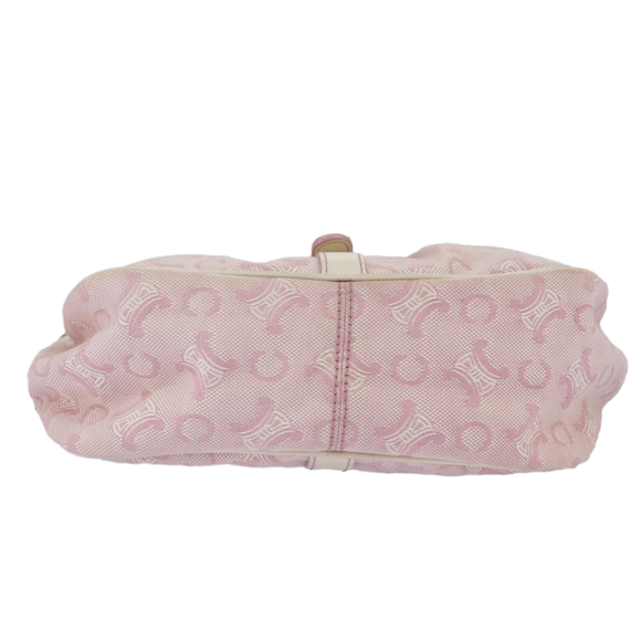 CELINE Paris Macadam Canvas Shoulder Bag Pink Gold Auth 96940 - Picture 9 of 16